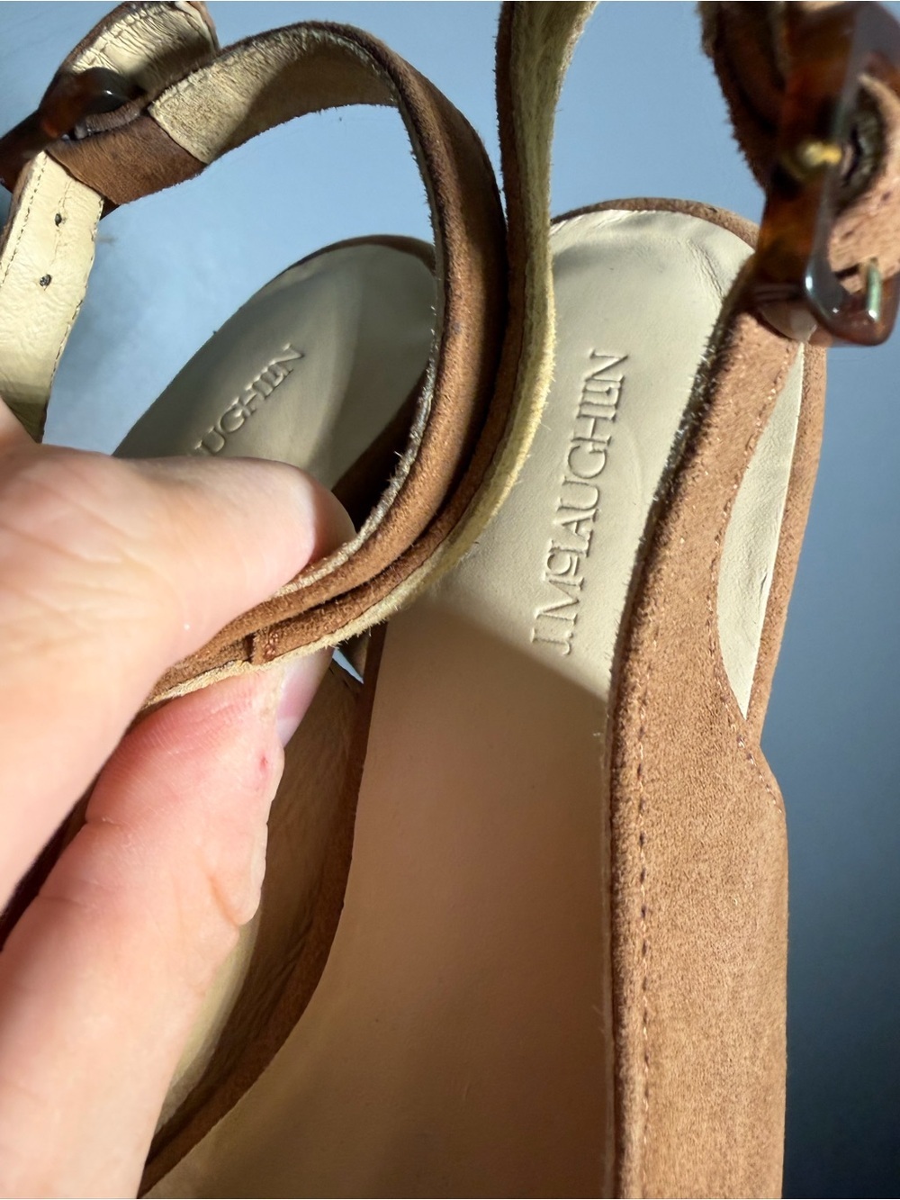 J.McLaughlin Frenchette Suede Slingback Heels Size 7.5 - Picture 9 of 9